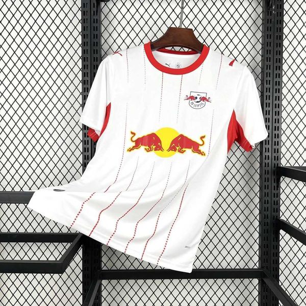 Camisa RB Leipzig Home I 26/27 – Branca e Vermelha – Torcedor Masculina